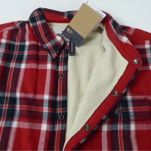 North Face Campshire Plaid Sherpa Fleece Lined Shirt Jacket NWT Standard Fit NWT